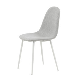 Venture Home Chaises à manger lot de 2 Polar polyester gris/blanc