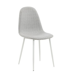 Venture Home Chaises à manger lot de 2 Polar polyester gris/blanc