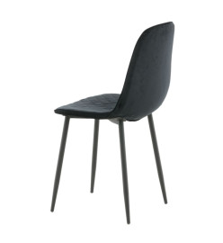 Venture Home Chaises à manger lot de 2 Polar velours points noir