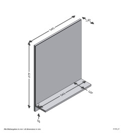 FMD Miroir mural avec étagère 54,5x13,5x67,5 cm Chêne artisanal