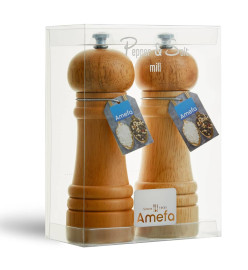 Amefa Moulin à poivre et à sel 15 cm 2 pcs Naturel