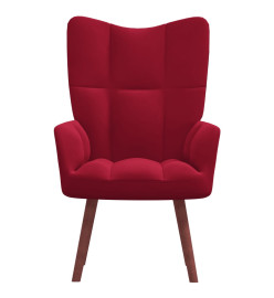 Chaise de relaxation Rouge bordeaux Velours