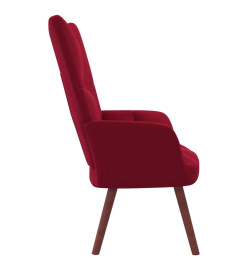 Chaise de relaxation Rouge bordeaux Velours