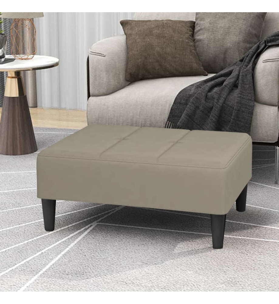 Repose-pied Gris clair 78x56x32 cm Velours