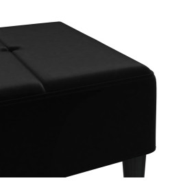 Repose-pied Noir 78x56x32 cm Velours