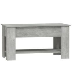 Table basse Gris béton 101x49x52 cm Bois d'ingénierie