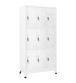 Armoire à casier avec 9 compartiments Acier 90x45x180 cm Gris