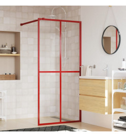 Paroi de douche avec verre ESG transparent rouge 80x195 cm