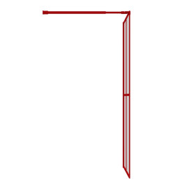 Paroi de douche avec verre ESG transparent rouge 80x195 cm