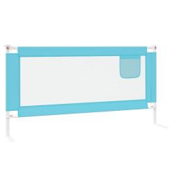 Barrière de sécurité de lit d'enfant Bleu 180x25 cm Tissu