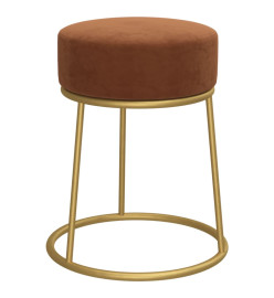 Tabouret rond Marron Velours