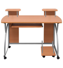 Bureau d'ordinateur Marron 110x52x88,5 cm Bois d’ingénierie