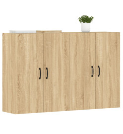 Armoires murales 2 pcs chêne sonoma bois d'ingénierie