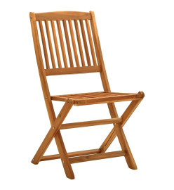 Chaises de jardin pliables 2 pcs Bois d'eucalyptus massif