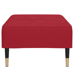 Repose-pied Rouge bordeaux 78x56x32 cm Velours