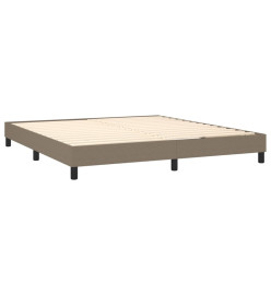 Lit à sommier tapissier avec matelas Taupe 180x200 cm Tissu
