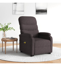 Fauteuil de massage Marron foncé Tissu