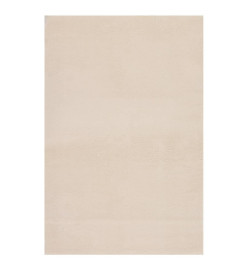 Tapis shaggy doux lavable 200x290 cm Antidérapant Beige