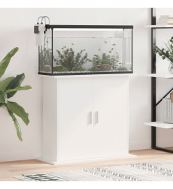 Support pour aquarium blanc 81x36x73 cm bois d'ingénierie