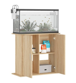 Support pour aquarium chêne sonoma 81x36x73cm bois d'ingénierie