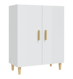 Buffet Blanc brillant 70x34x90 cm Bois d'ingénierie