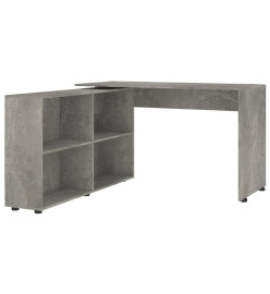 Bureau d'angle Gris béton Bois d'ingénierie