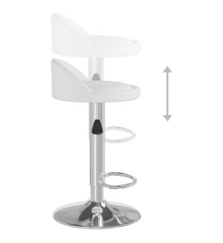 Tabourets de bar lot de 2 blanc similicuir