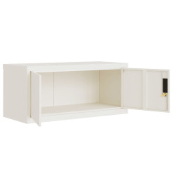 Classeur blanc 90x40x145 cm acier