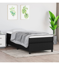 Lit à sommier tapissier avec matelas Noir 90x200 cm Tissu
