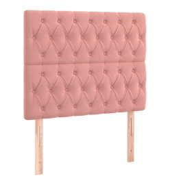Lit à sommier tapissier avec matelas Rose 100x200 cm Velours