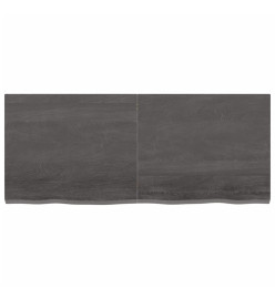 Dessus de bureau gris foncé 120x50x4 cm bois chêne traité