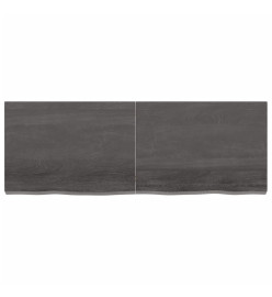 Dessus de bureau gris foncé 140x50x6 cm bois chêne traité