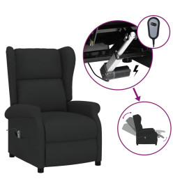 Fauteuil inclinable électrique à oreilles noir tissu