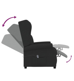 Fauteuil inclinable électrique à oreilles noir tissu