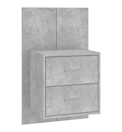 Tables de chevet murales 2 pcs Gris béton