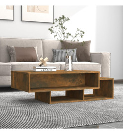 Table basse Chêne fumé 105x55x32 cm Bois d'ingénierie