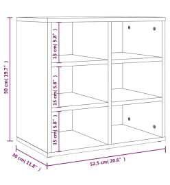 Armoire à chaussures noir 52,5x30x50 cm