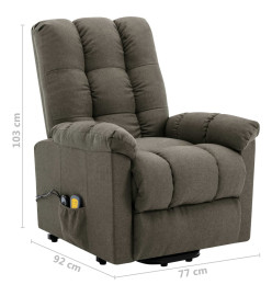 Fauteuil de massage Taupe Tissu