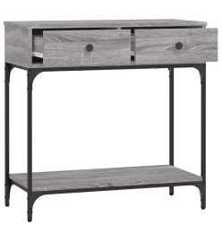 Table console sonoma gris 75x34,5x75 cm bois d'ingénierie