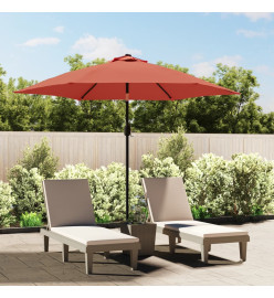 Tissu de remplacement de parasol d'extérieur Terre cuite 300 cm
