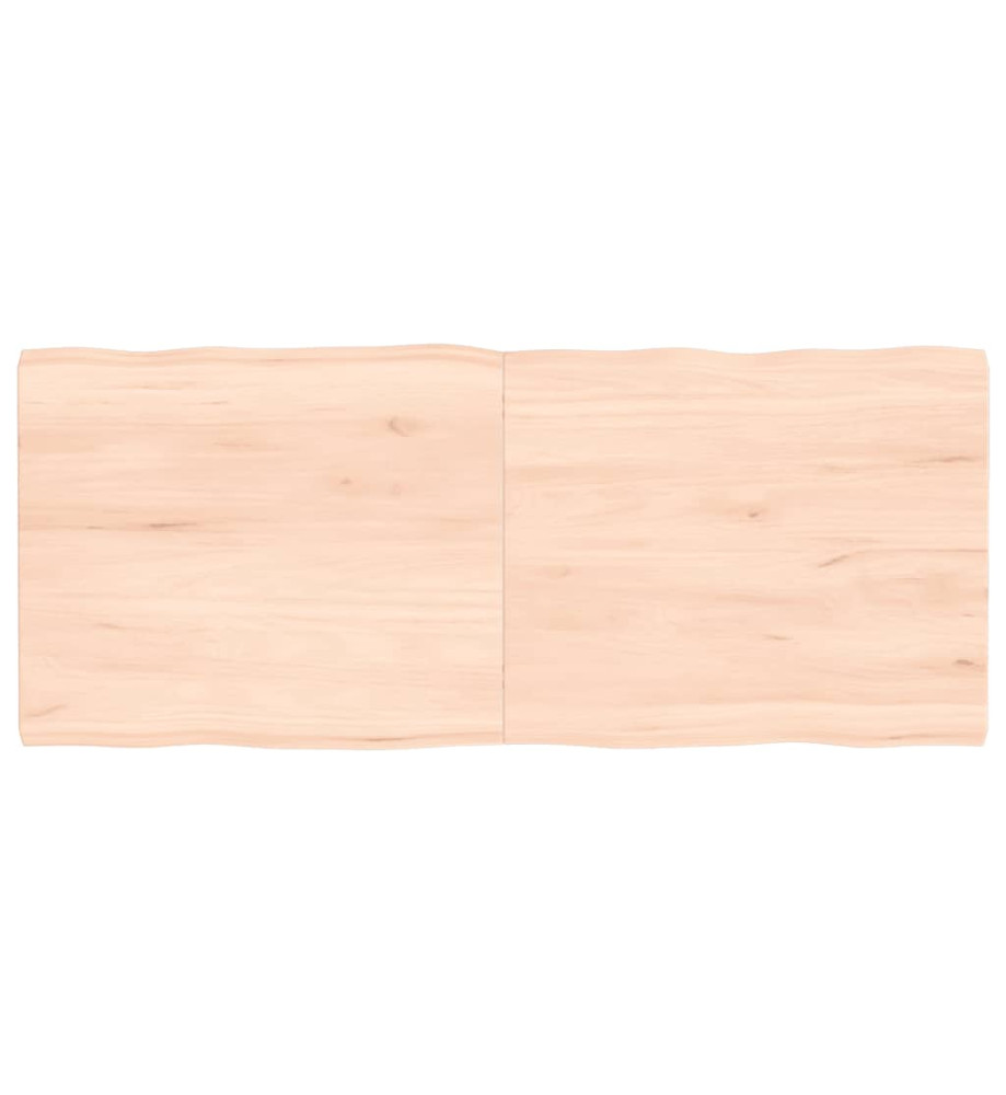 Dessus de table bois chêne massif non traité bordure assortie