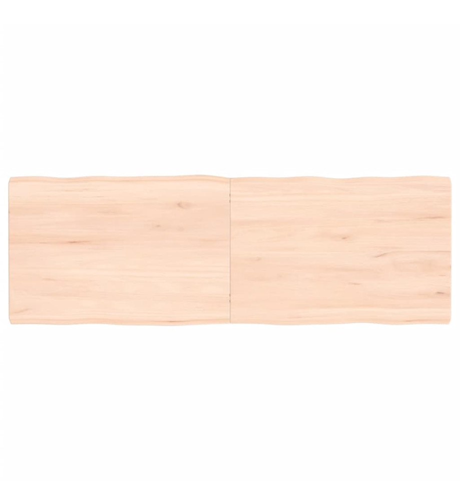 Dessus de table bois chêne massif non traité bordure assortie