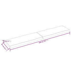 Dessus de table bois chêne massif non traité bordure assortie