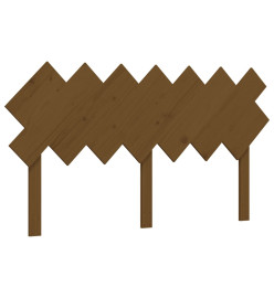 Cadre de lit avec tête de lit marron miel bois massif