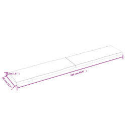 Dessus de table bois chêne massif non traité bordure assortie