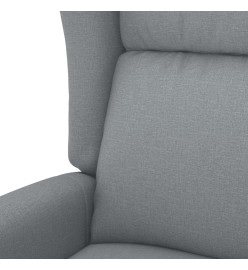 Fauteuil de massage inclinable Gris clair Tissu