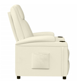 Fauteuil inclinable Blanc crème Similicuir