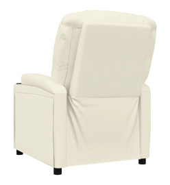 Fauteuil inclinable Blanc crème Similicuir