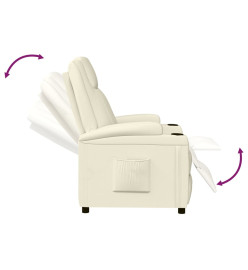 Fauteuil inclinable Blanc crème Similicuir