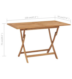 Salon de jardin 7 pcs Bois de teck massif